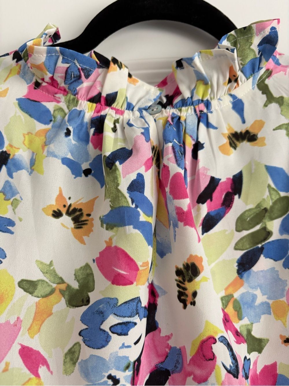 Floral Flutter-Sleeve Casual Dress - White Multi - Picture 3 of 12